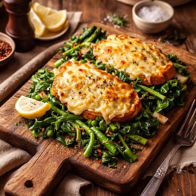 Image of Spring Greens with Toasted Cheese