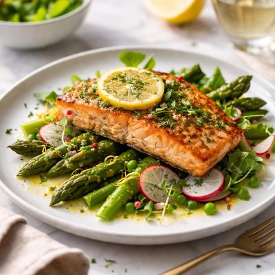 Image of Spring Has Sprung Salmon with Asparagus
