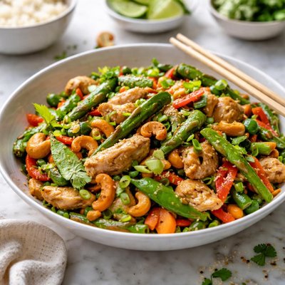 Image of Springtime Chicken and Cashew Stir Fry