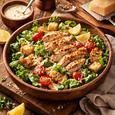 Image of Springtime Chicken Tossed Caesar Salad