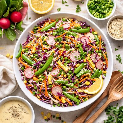 Image of Springtime Vegetable Coleslaw