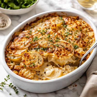 Image of Spuds and Onions Au Gratin