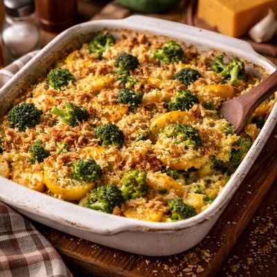 Image of Squash and Broccoli Casserole