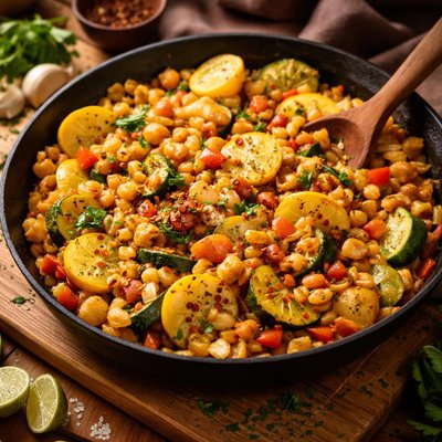 Image of Squash and Hominy Saute
