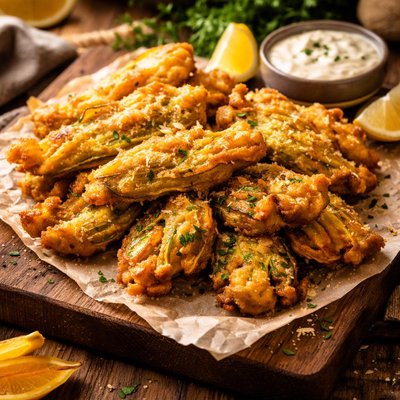 Image of Squash Blossom Fritters
