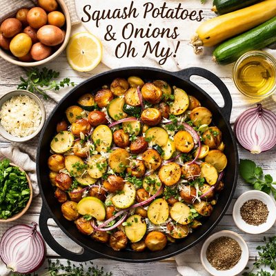 Image of Squash Potatoes and Onions Oh My