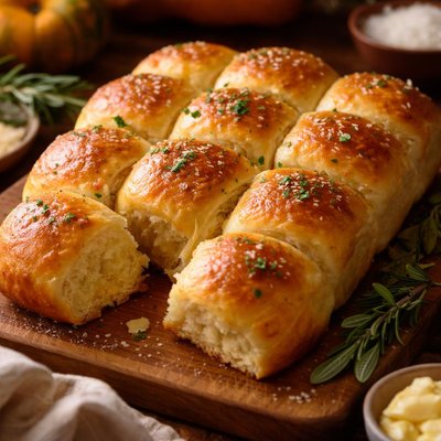 Image of Squash Pull Apart Dinner Rolls