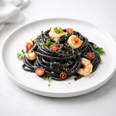 Image of Vegetarian Squid Ink Pasta