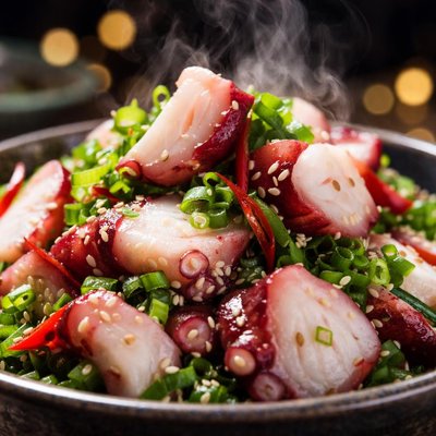 Image of Squid Salad or Octopus Salad Japanese Style