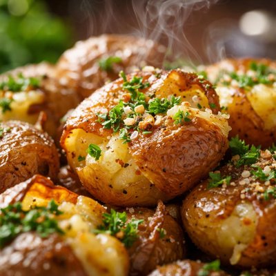 Image of Squished Baby Potatoes Laura Calder