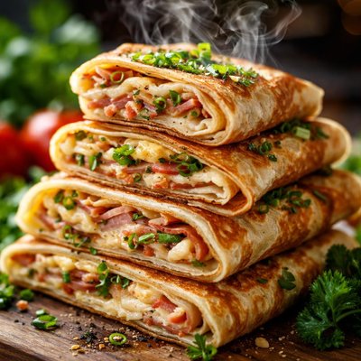 Image of Stacked Crepes Appetizer