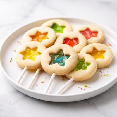 Image of Stained Glass Window Lollipop Cookies