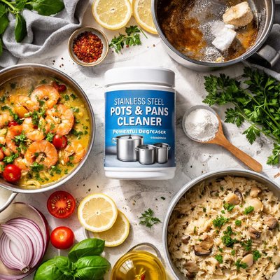 Image of Stainless Steel Pots Pans Cleaner