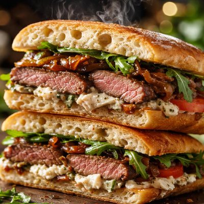 Image of Steak and Boursin Sandwiches