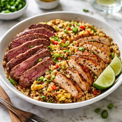 Image of Whole30 Steak and Chicken Fried Rice