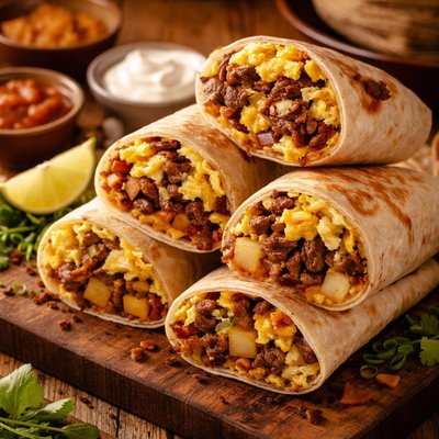 Image of Steak and Egg Burritos Oamc
