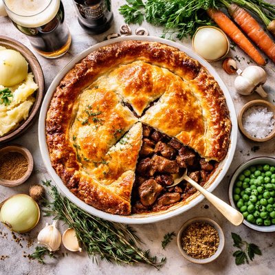 Image of Steak and Guinness Pie Jamie Oliver