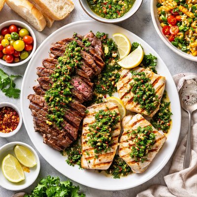 Image of Steak and Halibut Chimichurri