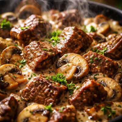 Image of Steak and Mushroom Casserole