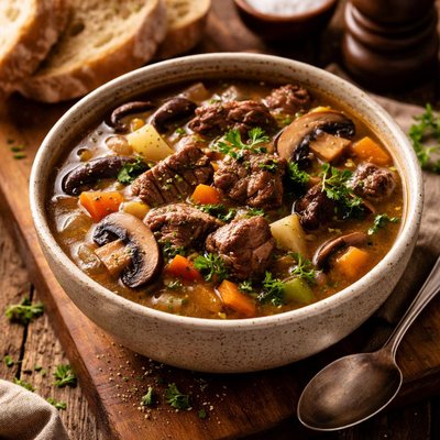 Image of Steak and Portabella Soup