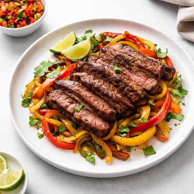 Image of Steak Fajitas Citrus Garlic Chile Marinated Skirt Steak