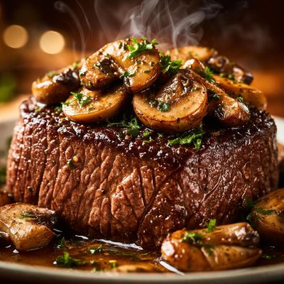 Image of Steak Fillet with Mushrooms