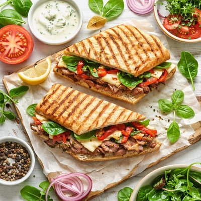 Image of Vegetarian Steak Panini