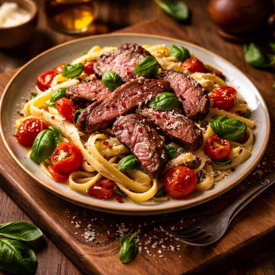 Image of Steak Tomato Basil Pasta