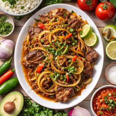 Image of Steak with Onions Bistec Encebollado