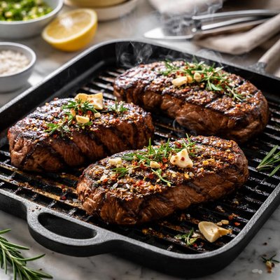 Image of Steaks on the Grill