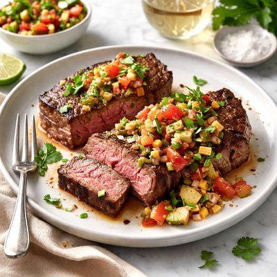 Image of Steaks with Crunchy Salsa