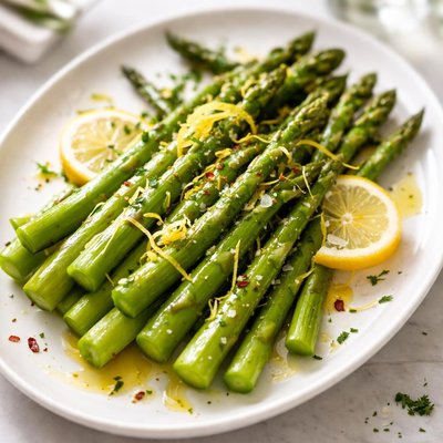 Image of Steamed Asparagus with Lemon