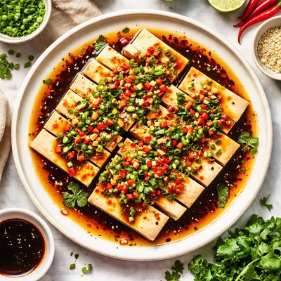 Image of Steamed Bean Curd with Soy Sauce