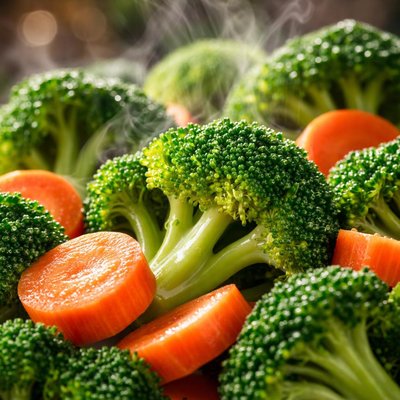 Image of Steamed Broccoli and Carrots