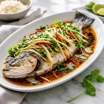 Image of Steamed Fish with Ginger