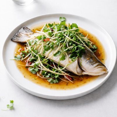 Image of Steamed Fish with Ginger and Scallions