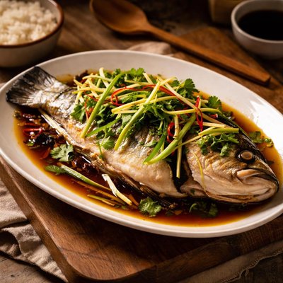Image of Steamed Grouper with Ginger and Scallions