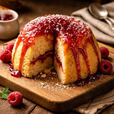 Image of Steamed Jam Pudding