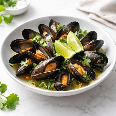 Image of Steamed Mussels with Lime Cilantro