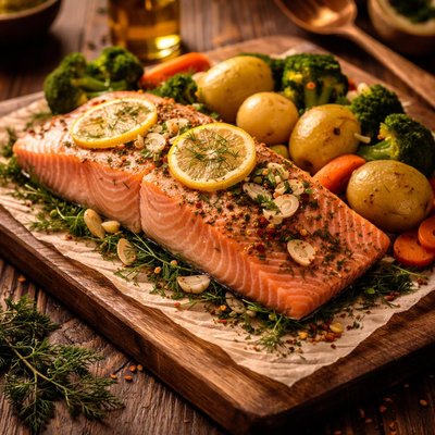 Image of Steamed Pacific Salmon