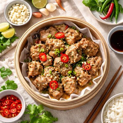 Image of Costillas de cerdo al vapor bajas en grasa