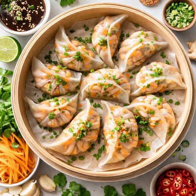 Image of Whole30 Steamed Shrimp Dumplings