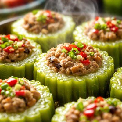 Image of Steamed Stuffed Bitter Melon