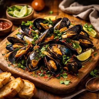 Image of Steamed Thai Mussels