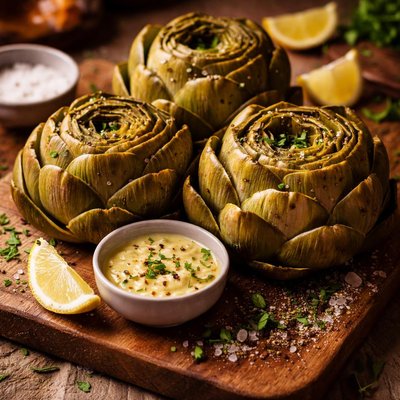 Image of Steamed Whole Artichokes