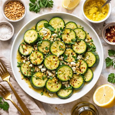 Image of Steamed Zucchini and Lemon Vinaigrette