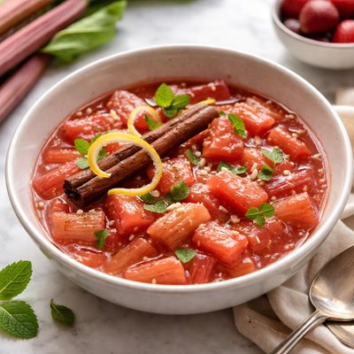 Image of Stewed Rhubarb Rhabarberkompott