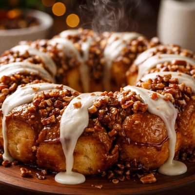 Image of Sticky Bun Breakfast Ring with Cream Cheese Icing