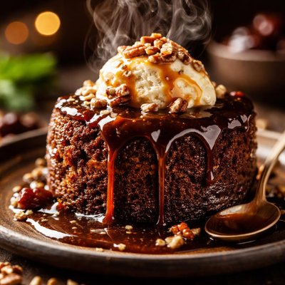 Image of Sticky Date Pudding with Balsamic Caramel Sauce