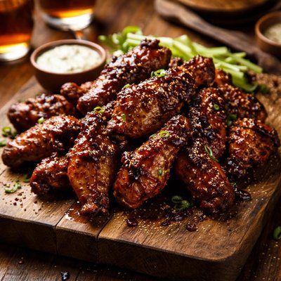 Image of Sticky Guinness Chicken Wings